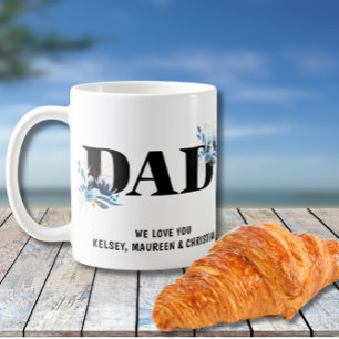 Cadeau voor vader met namen van kinderen  koffiemok