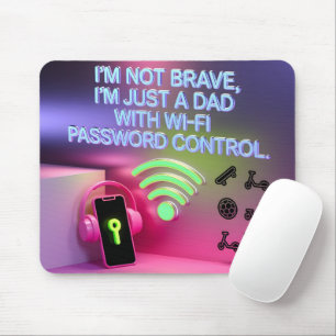 Cadeau voor vader met WiFi-wachtwoordcontrole Funn Muismat