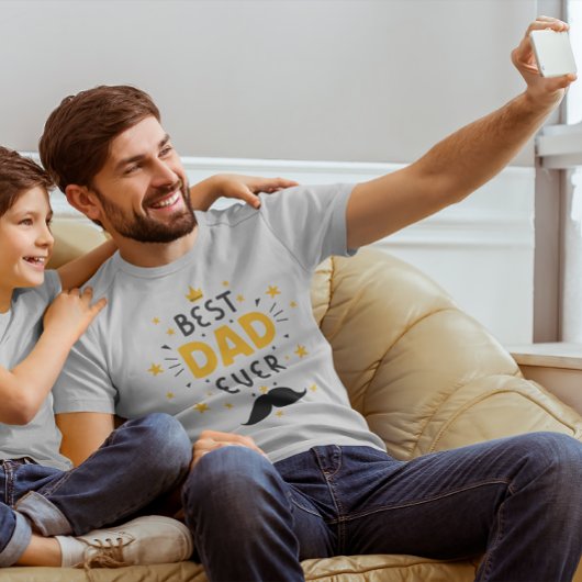 Cadeau voor vader moderne typografie beste papa oo t-shirt