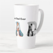 Cadeau voor Vader op Vaderdag \ Beste Papa Ooit Latte Mok (Rechterhoek)