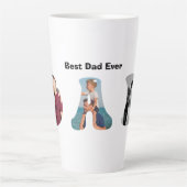 Cadeau voor Vader op Vaderdag \ Beste Papa Ooit Latte Mok (Voorkant)