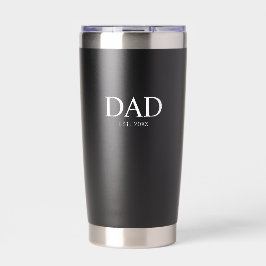 Cadeau voor vader ter gelegenheid van het nieuwe v geïsoleerde drinkbeker