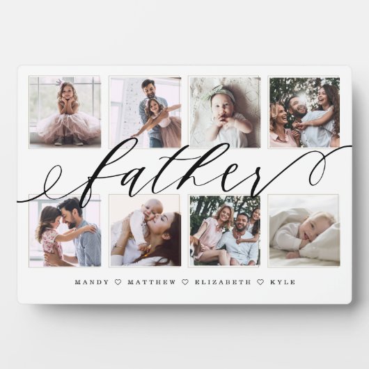 Cadeau voor vader | Vaderdag Fotocollage Fotoplaat (voorkant)