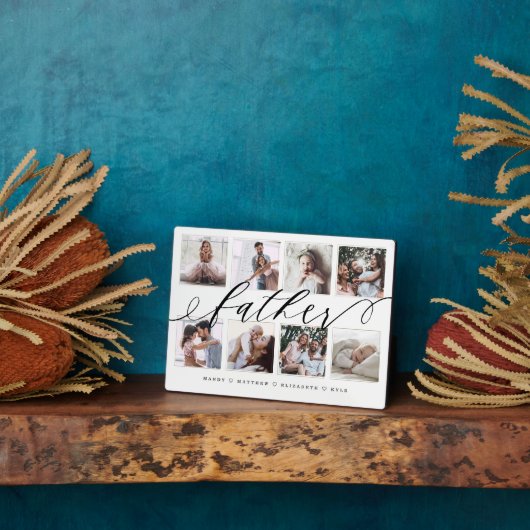 Cadeau voor vader | Vaderdag Fotocollage Fotoplaat (Zijkant)
