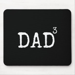 Cadeau voor vader van 3 van kinderen Papa in blokj Muismat