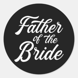 Cadeau voor vader van de bruid trouwfeest of vrijg ronde sticker