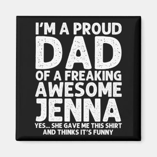 Cadeau voor vader van Jenna Vaderdag Funny Geperso Magneet