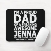 Cadeau voor vader van Jenna Vaderdag Funny Geperso Muismat (Met muis)