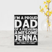 Cadeau voor vader van Jenna Vaderdag Grappig Geper Kaart (Gele Bloem)