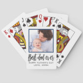 Cadeau voor vaderdag Aangepaste foto Pokerkaarten (Achterkant)