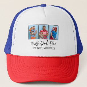 Cadeau voor Vaderdag Collage met foto's van papa Trucker Pet