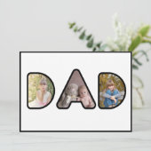 Cadeau voor Vaderdag met collage van foto's van va (Staand voorkant)