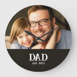 Cadeau voor Vaderdag met Foto van Papa Grote Klok