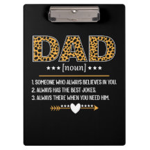 Cadeau voor Vaderdag met luipaardprint en definiti