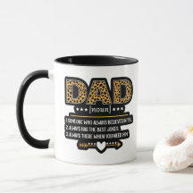 Cadeau voor Vaderdag met luipaardprint en definiti