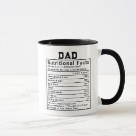 Cadeau voor Vaderdag met voedingsfeiten voor papa Mok