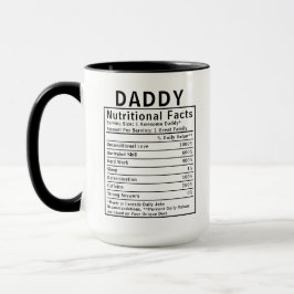 Cadeau voor vaderdag met voedingsfeiten voor papa mok