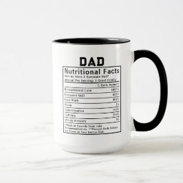 Cadeau voor Vaderdag met voedingsfeiten voor papa Mok