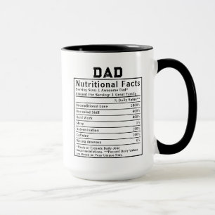Cadeau voor Vaderdag met voedingsfeiten voor papa Mok