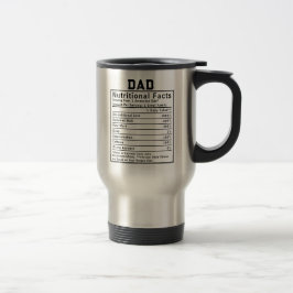 Cadeau voor Vaderdag met voedingsfeiten voor papa Reisbeker