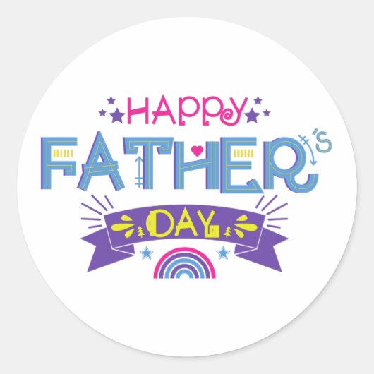 Cadeau voor Vaderdag Ronde Sticker (Voorkant)