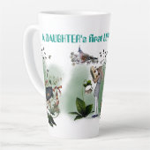 Cadeau voor Vaderdag van de dochter Latte Mok (Linkerhoek)