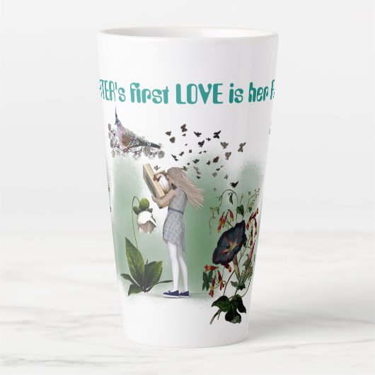 Cadeau voor Vaderdag van de dochter Latte Mok (Voorkant)