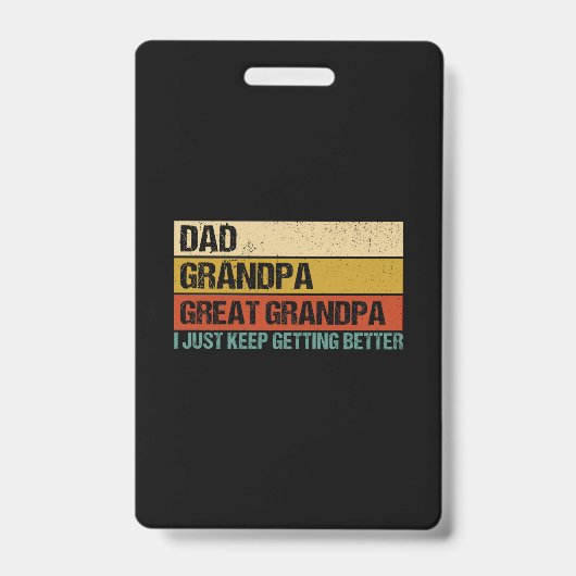 Cadeau voor vaderdag van kleinkinderen Papa Opa Badge (Voorzijde)