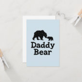 Cadeau voor vaderdag van Papa Beer Kaart (Voorkant / Achterkant in situ)
