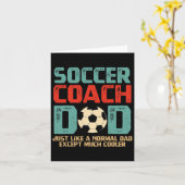Cadeau voor vaderdag voetbalcoach vader kaart (Gele Bloem)