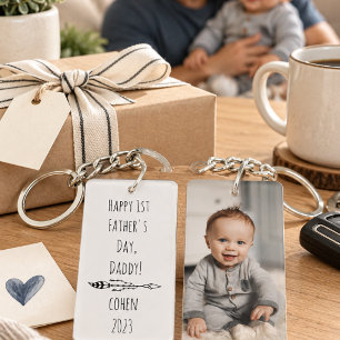 Cadeau voor Vaderdag voor Eerste Keer Vader Baby F Sleutelhanger