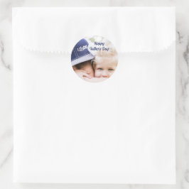 Cadeau voor Vaderdag voor Pa | Aangepaste Foto & N Ronde Sticker