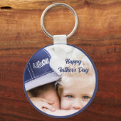 Cadeau voor Vaderdag voor Pa | Aangepaste Foto & N Sleutelhanger (Voorkant)