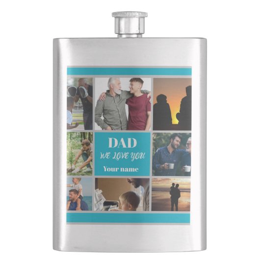 Cadeau voor Vaderdag voor papa | Aangepaste foto & Flacon (Voorkant)