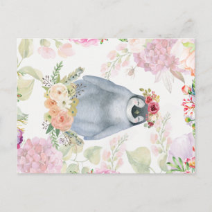 Cadeau voor verjaardag van lieve pinguïn dochter,  briefkaart