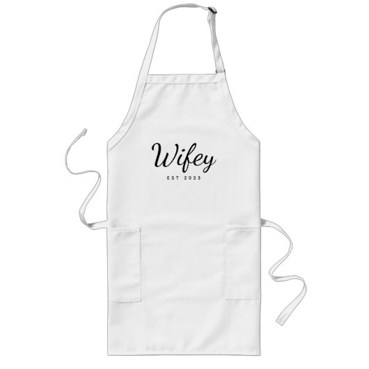 cadeau voor Verloving met draadloos Vrijgezellenfe Lang Schort (Voorkant)