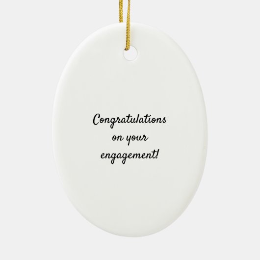 cadeau voor verloving van Penguin Keramisch Ornament (Achterkant)