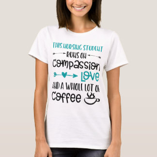 Cadeau voor verpleegkundestudenten Koffiedrinker S T-shirt