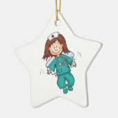 Cadeau voor verpleegkundige - Personaliseren met n Keramisch Ornament (Links)