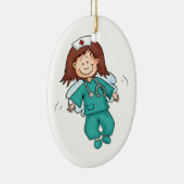 Cadeau voor verpleegkundigen - Personaliseren met  Keramisch Ornament (Rechts)