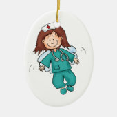 Cadeau voor verpleegkundigen - Personaliseren met Keramisch Ornament (Voorkant)
