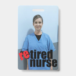 cadeau voor verpleegster met pensioen foto met boo badge