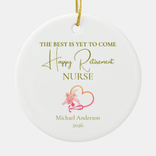 Cadeau voor verpleegster met pensioen Het beste ko Keramisch Ornament