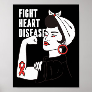 Cadeau voor verpleegster of arts - Hartziekte bewu Poster