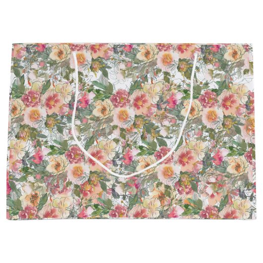 cadeau voor verse bloemen groot cadeauzakje (Voorkant)