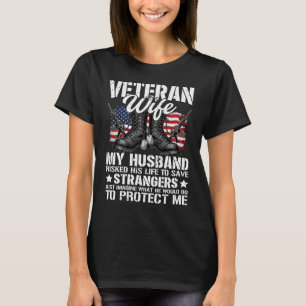 Cadeau voor veteranen echtgenoot echtgenote patrio t-shirt