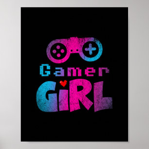Cadeau voor Videogame Nerd E Sport Gamer Meisje Poster