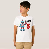 cadeau voor vijfjarig jongetje - robot t-shirt (Voorkant volledig)
