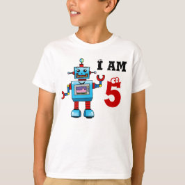 cadeau voor vijfjarig jongetje - robot t-shirt