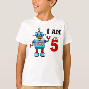 cadeau voor vijfjarig jongetje - robot t-shirt